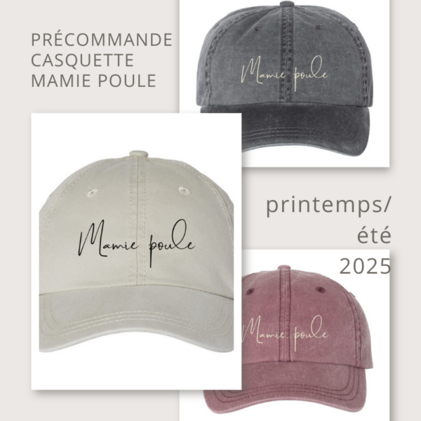 Précommande casquette mamie poule