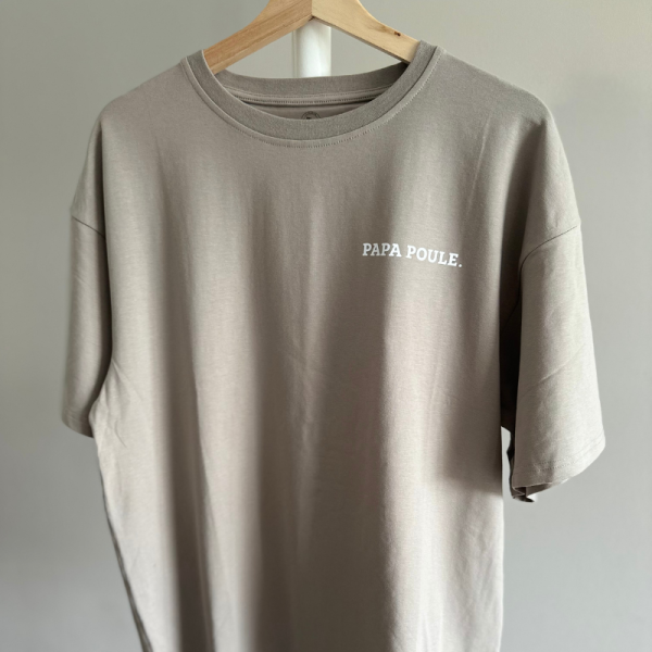 t-shirt papa poule twinning gris