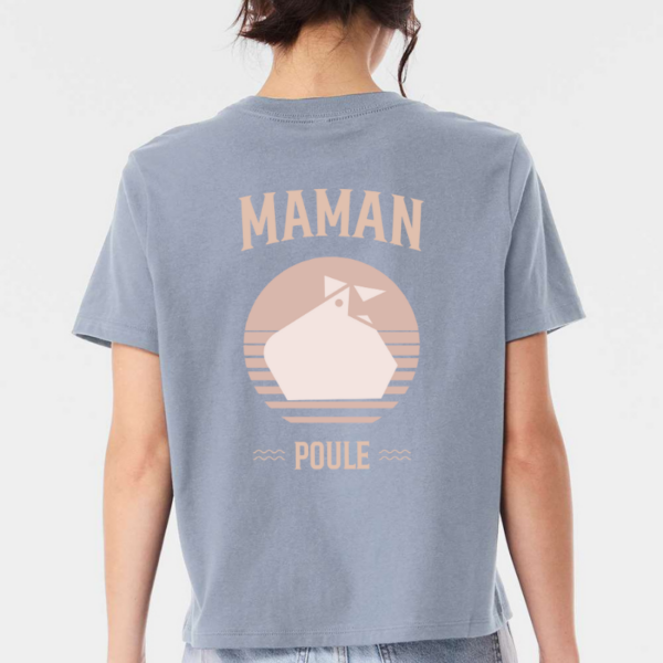 Précommande t-shirt maman poule sunset